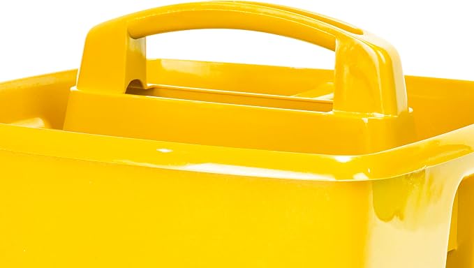 Storex 3-Compartment Small Caddy – Multipurpose Classroom Organizer with Handle, Yellow, 12-Pack (00950U06C) - Image 5
