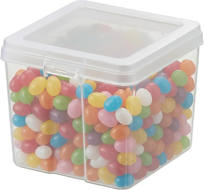 IRIS USA Food Storage Containers Set, 1.3 Qt - 10 Pack, Food Grade Plastic | BPA-Free, Clear View, Flip Top Lid, Stackable, For Snacks, Cereal, Nuts, Dry Goods - Image 9