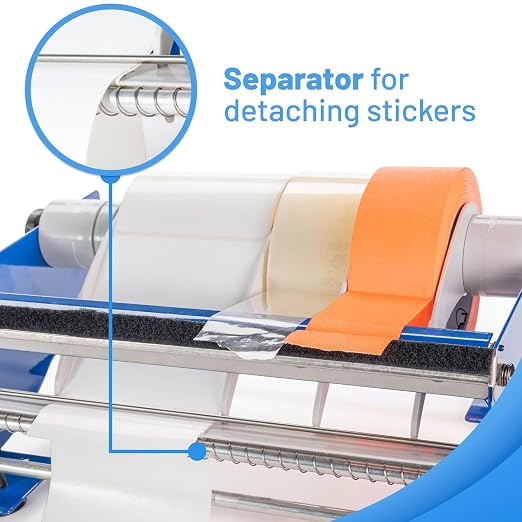 IDL Packaging 12" Manual Label and Tape Dispenser, 2" and Up Core Size, Adjustable Roll Width - Tabletop & Wall-Mounted Multi Roll Holder - Industrial Grade Steel Construction - Image 5