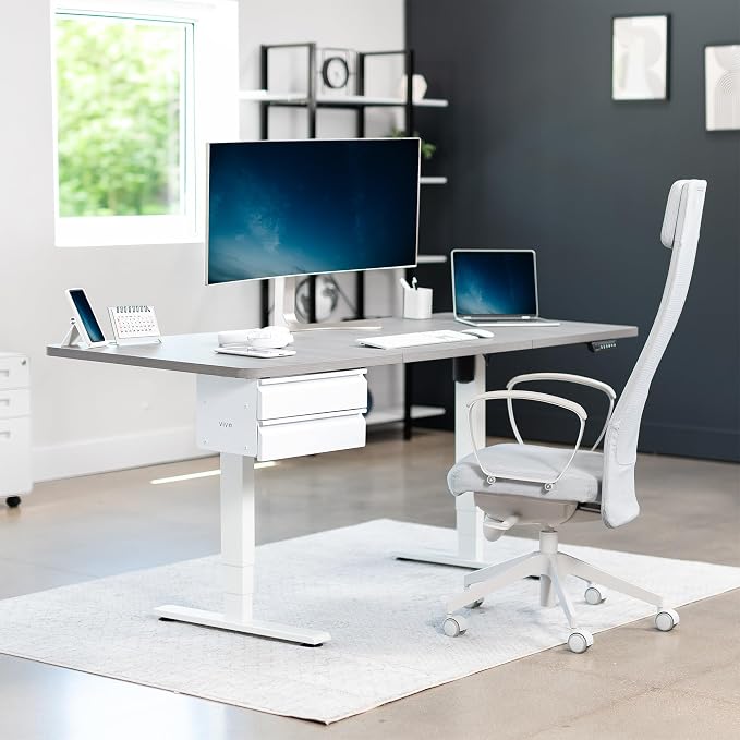 VIVO 16 inch Slide Out Dual Tier Desk Drawer, Under Desk 2 Layer Storage, White, DESK-DR02W - Image 2