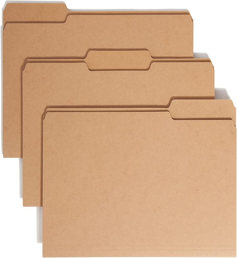 Smead File Folder, 1/3-Cut Tab, Letter Size, Kraft, 50 per Box (10830) by SMEAD