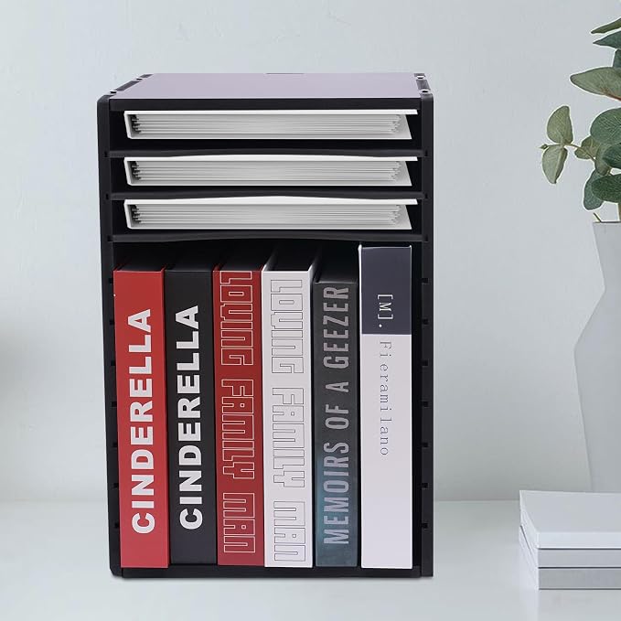 Desktop Organizer, Vertical Desktop Sorter, Literature Organizer Sorter | Paper Organizer Storage File Sorter Mail Center Magazine Holder, Classroom Mailbox Paper Storage (11 Compartment-Black) - Image 3