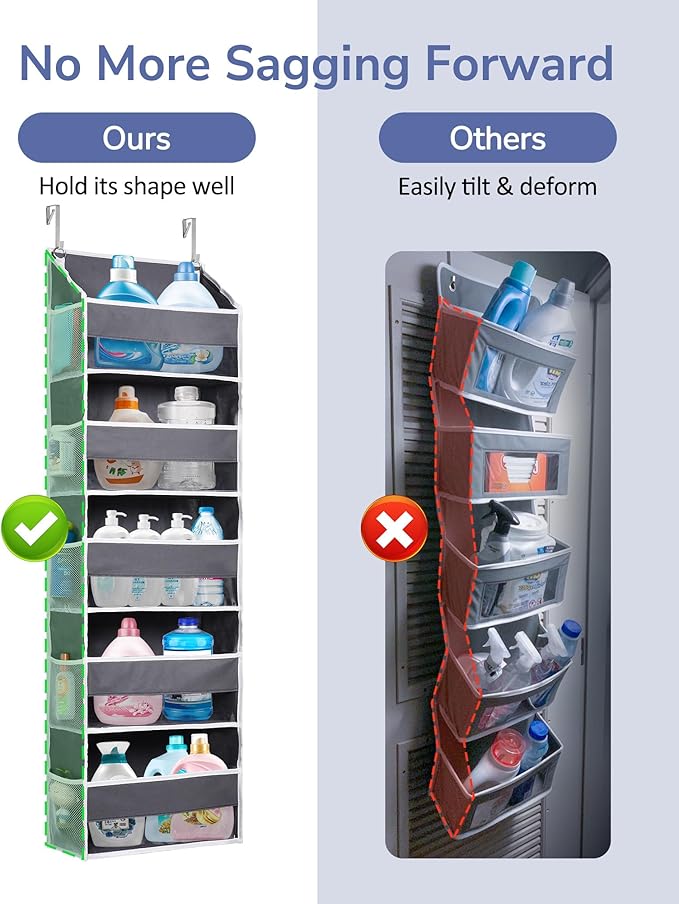 ULG 2 Pack 5-tier Over the Door Organizer Dark Gray - Image 4