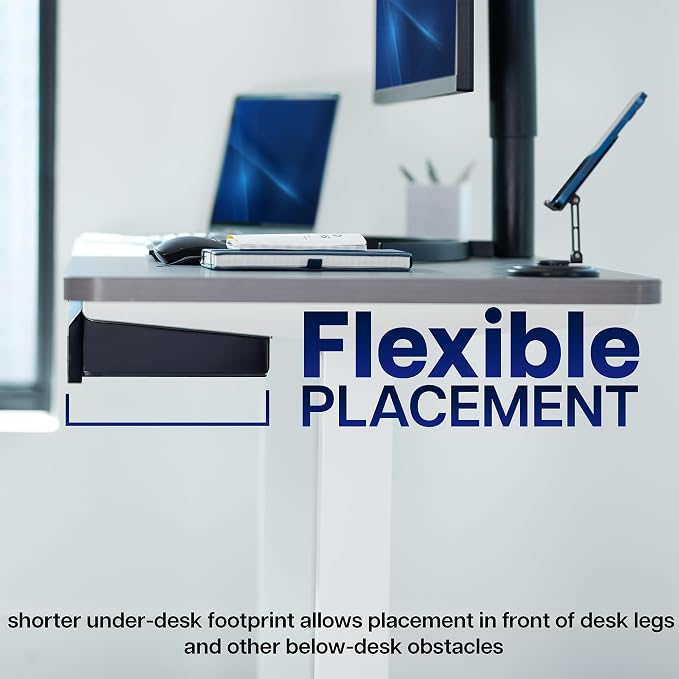 VIVO Black 32 x 9 inch Under Desk Slide Out Drawer Set, DESK-AC03A-2B | No Shell, Sturdy Steel Design, Under Desk Storage, Workstation Organizer for Home Office, 2 Drawers - 16 inches Each - Image 6