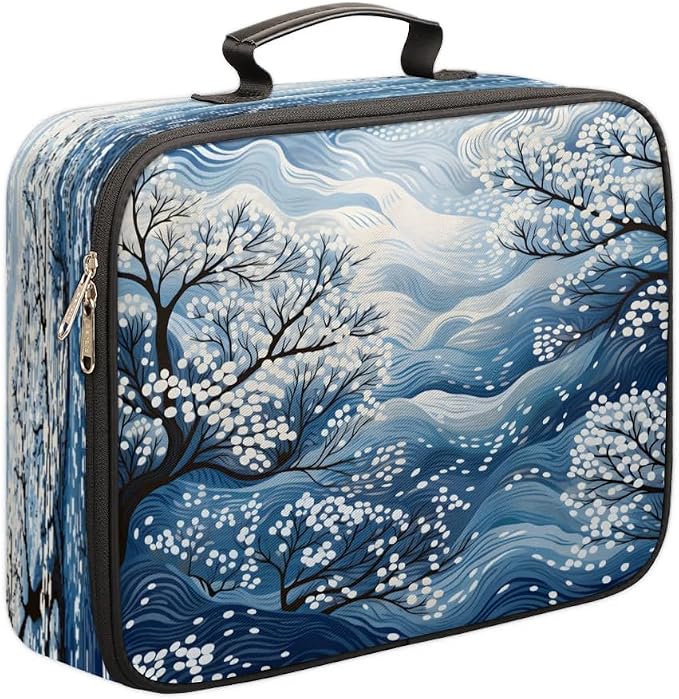 File Organizer Abstract Trees Document Organizer with Handle Portable File Organizer Bag Home Travel Storage Bags for Files Laptop Certificates by Gublec