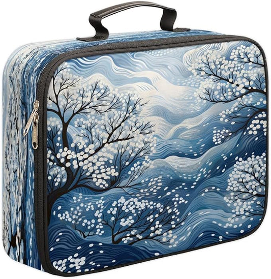 File Organizer Abstract Trees Document Organizer with Handle Portable File Organizer Bag Home Travel Storage Bags for Files Laptop Certificates by Gublec