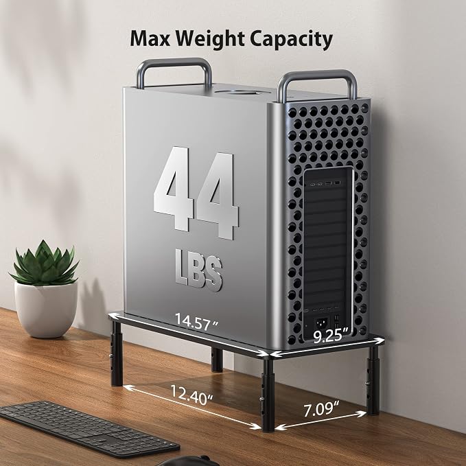 Monitor Stand, Monitor Riser 3 Height Adjustable, Laptop Stand Desk With Metal Vented Platform, Computer Stand for Printer, Laptop, PC Tower, Laptop Stand for Office & Home - Image 4