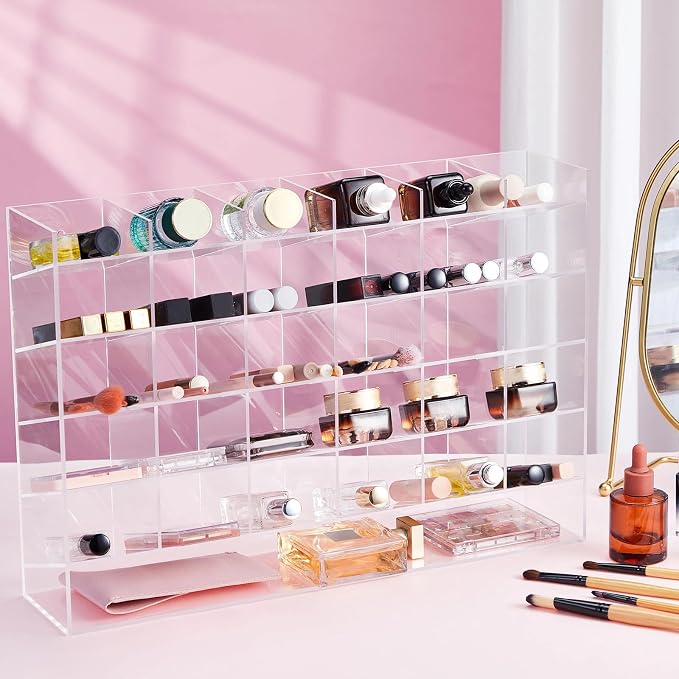MotiMind Acrylic Pen Organizer Storage for 350 Markers Vertical Marker Organizer Acrylic Pen Display Holder for Office Desk Desktop Stationery Pencil Storage, Clear, 18 x 4 x 12.4 Inch - Image 6