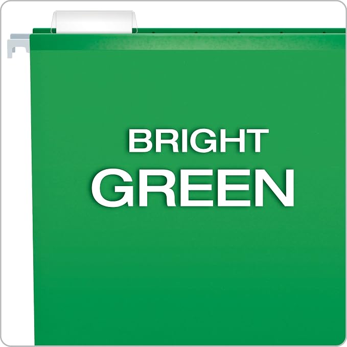 Pendaflex Reinforced Hanging Folders, Legal Size, Bright Green, 1/5 Cut, 25/BX (4153 1/5 BGR) (Pack of 2) - Image 3