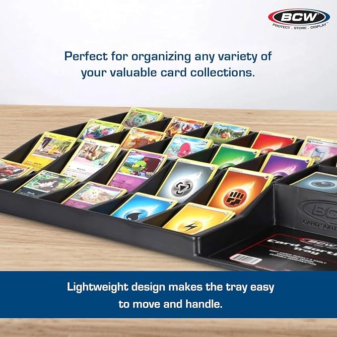 BCW Card Sorting Tray - 2 ct | 24-Cell Trading Card Organizer for TCG & Sports Cards | Compatible with Popular Games Like Pokémon, Baseball, and Magic Cards | Lightweight Card Sorter Tray - Image 5