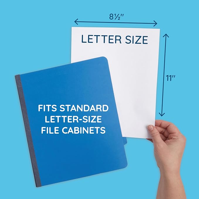 Blue Summit Supplies 10 Blue Classification Folders, 3 Divider, Letter | Heavy duty 25pt blue pressboard, 3 dividers, 2 in expansion, 2 prong, medical records and client files - Image 2