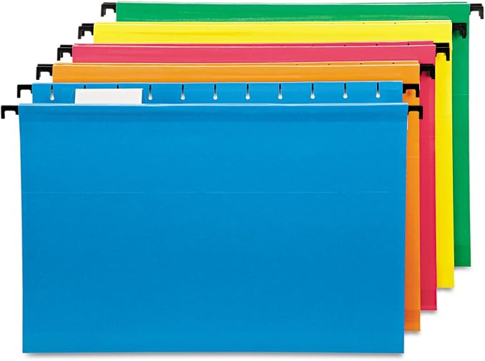 Pendaflex SureHook Reinforced Hanging Folders, Legal Size, Assorted Colors, 1/5 Cut, 20/BX (6153, Asst) by TOPSProducts