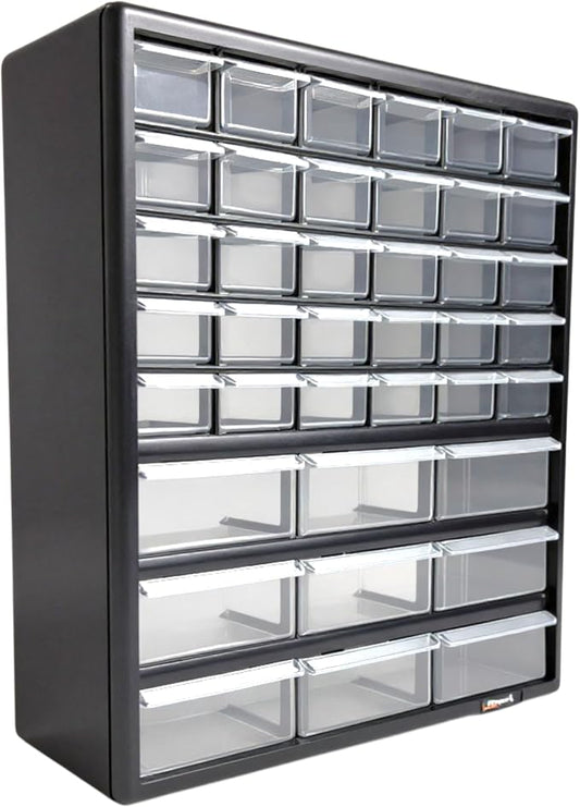 Homak Parts Organizer, Black, 39 Drawers by HMC+Holdings+LLC+-+Homak