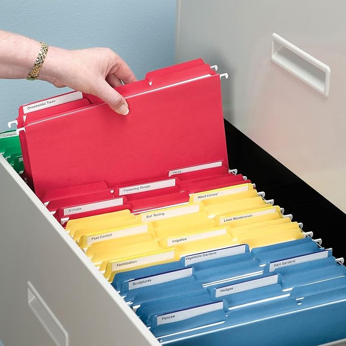 Smead Interior File Folder, 1/3-Cut Tab, Letter Size, Red, 100 per Box, Expandable File Folders for Filing Cabinet - Image 6