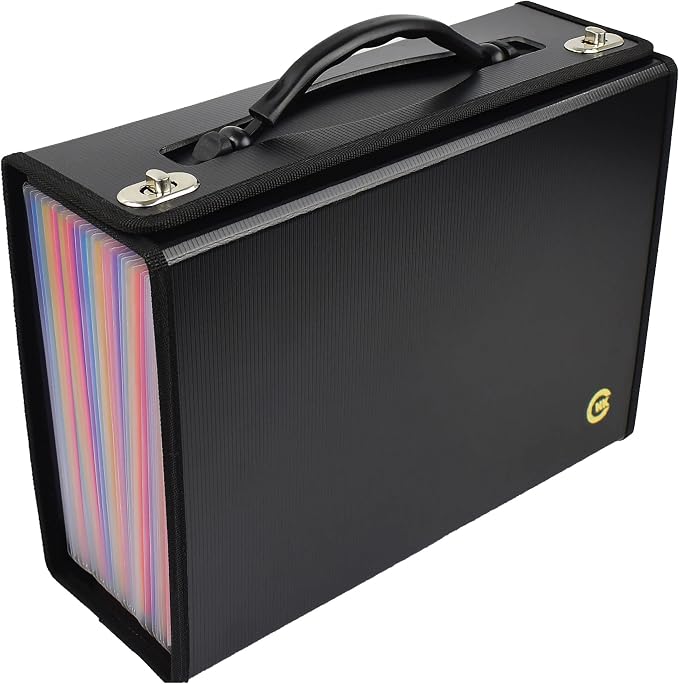 CNK Accordion File Folders with 36 Pockets Organizer for Document Paper Storage Folder Documents Expanding Binder Folio Pocket Receipt Filing Expandable Files Dividers Labels Letter Durable Handle by CNK