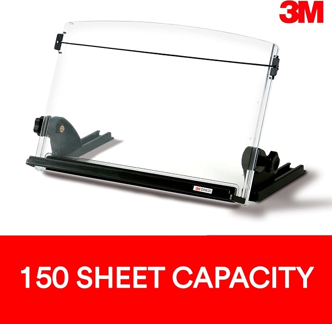 3M Desktop Document Holder 14 in x 12 in x 3 in | Desktop Document Holder For Desk And Typing, Adjudtable, Space Saving Design Holds Papers Vertical For Easy Viewing - Image 2
