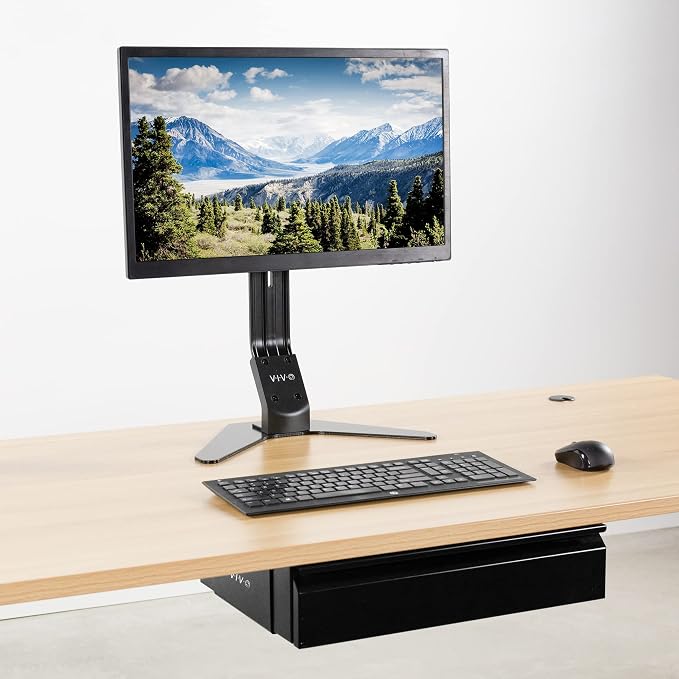 VIVO Black 18 x 12 inch Under Desk Storage Drawer, DESK-AC03B | Smooth Slide Out Motion, Secure Home Office Storage Organizer, Steel Under Desk Drawer, Holds 11 lbs - Image 5