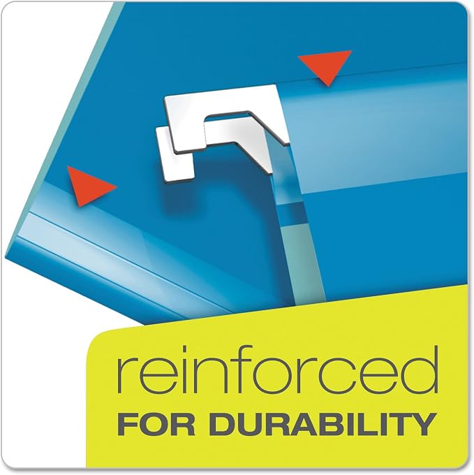 Pendaflex 04153X2 BLU Extra Capacity Reinforced Hanging Folders, 2", Legal Size, Blue, 1/5 Cut, 25/BX (4153x2 BLU) - Image 3