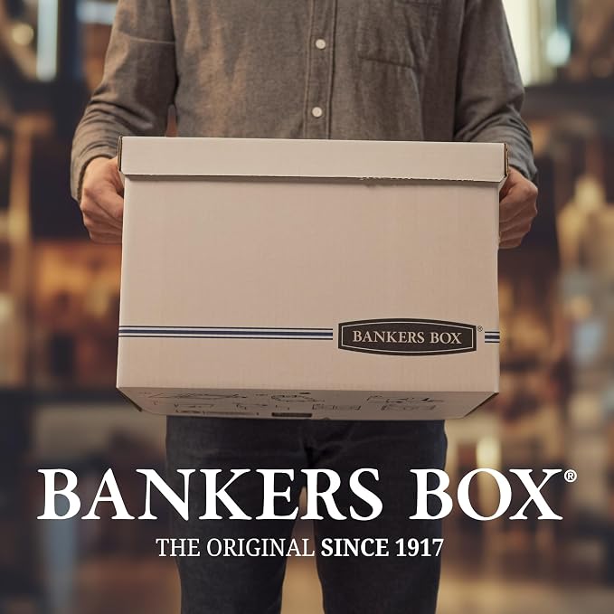Bankers Box 4-Pack Medium-Duty File Storage Boxes, Letter/Legal, FastFold | Speed through filing with FastFold setup, sturdy stacking, reinforced handles, and dependable document protection. - Image 8