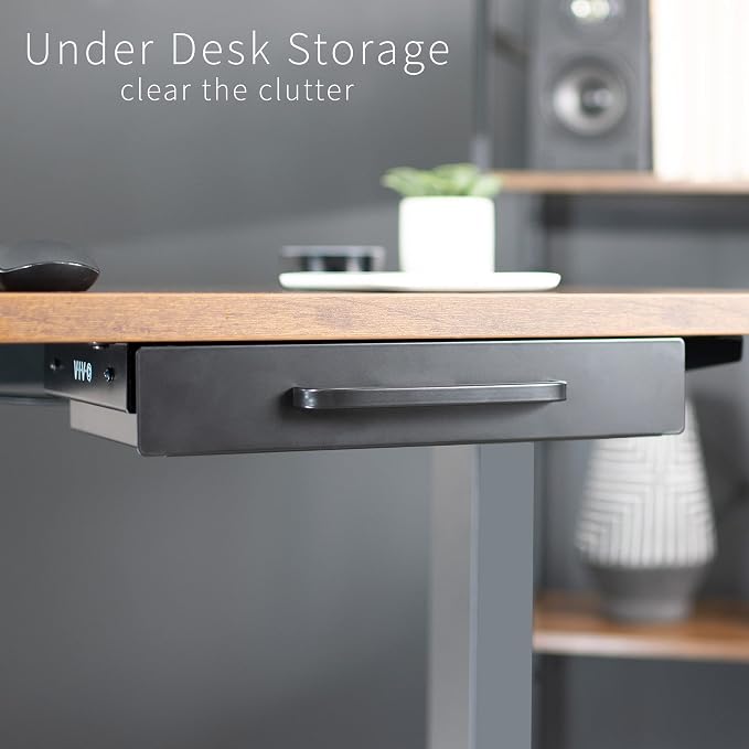 VIVO 13 inch Under Desk Mounted Sliding Pull-out Drawer for Office Desk, Pull Handle, Storage Organizer for Sit Stand Workstation, Black, DESK-DR1H-B | Sliding Steel Pull-out Drawer for Office Desk, Pull Handle, Storage Organizer for Sit Stand Workstat... - Image 8