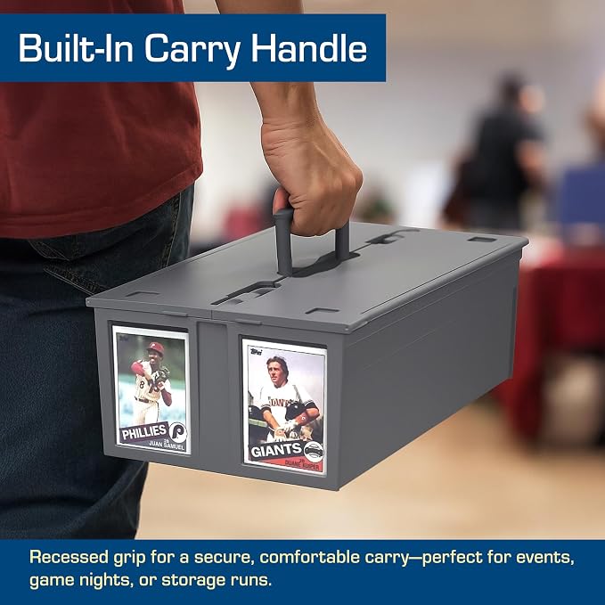 BCW Collectible Card Bin – (6-Pack, Gray) | Holds up to 1600 Cards | Plastic Storage Box for Pokémon, MTG & Sports Cards - Image 7