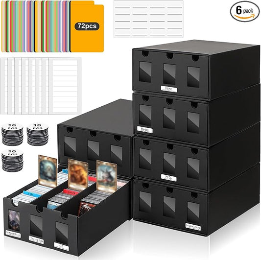 AOBOPLE Card Storage Box,18000+ Cardboard Card Boxes with 72 Card Dividers,Labels and Tape,Bulk Card Storage for MTG TCG PTCG Commander Display by AOBOPLE