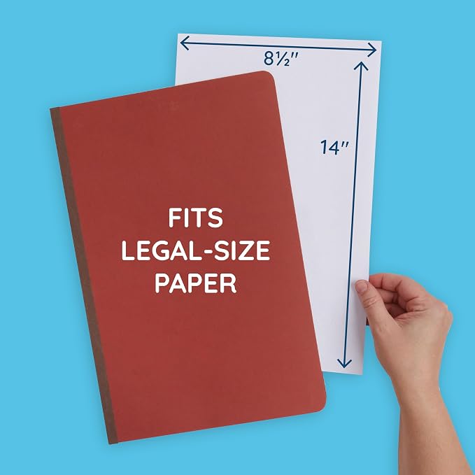 Blue Summit Supplies 30 Brick Red Classification Folders, 2 Divider, Legal | Heavy duty 25pt pressboard, 2 dividers, 6 partitions, 2 in expansion, 2 prong, legal charts, law client files - Image 2