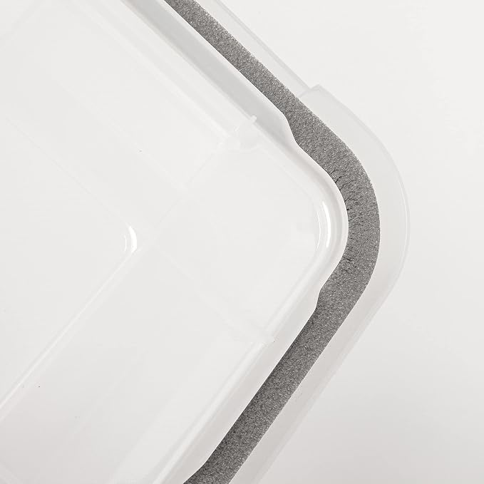 IRIS USA 46 Quart WEATHERPRO Plastic Storage Box with Durable Lid and Seal and Secure Latching Buckles, Clear with Black Buckles, 1 Pack - Image 5