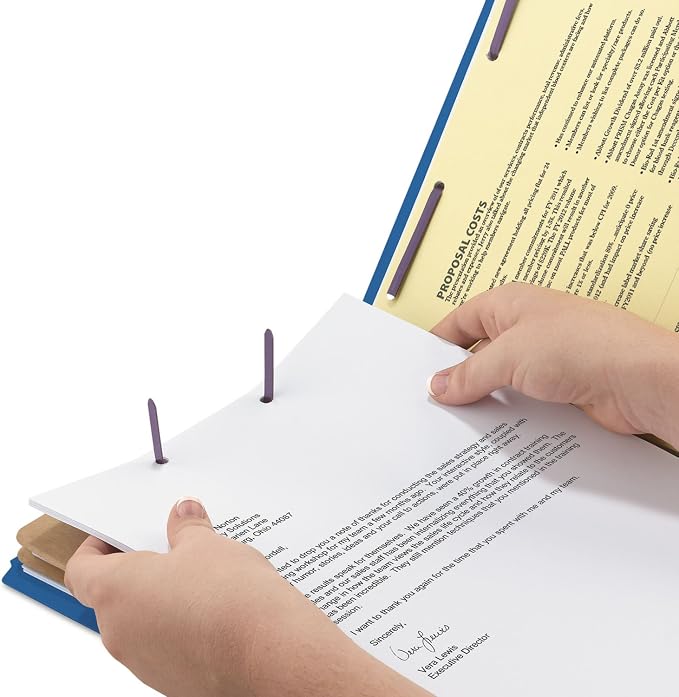SMEAD Pressboard Classification Folders with Two Pocket Dividers, Legal, Dark Blue, 10 per Box (SMD19077) - Image 8