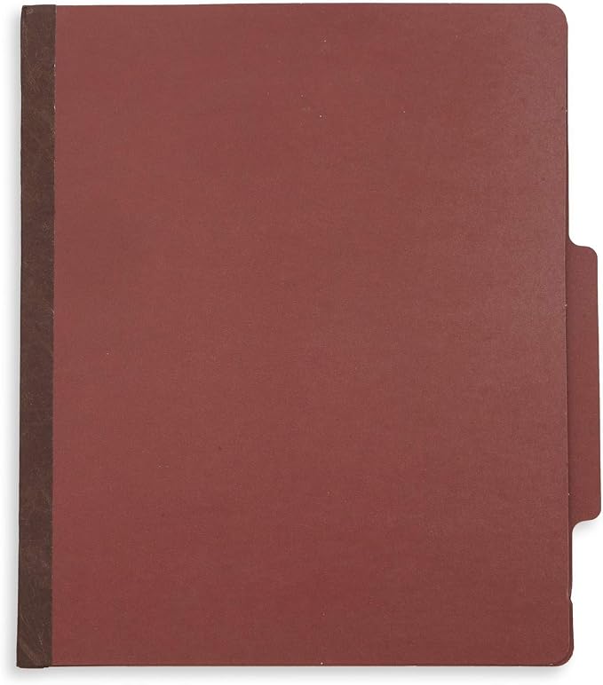 Blue Summit Supplies 30 Brick Red Classification Folders, 1 Divider, Letter | Heavy duty 25pt pressboard, 1 divider, 4 partitions, 2 in expansion, 2 prong, medical, law and office files - Image 3