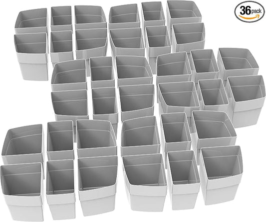 Storex Sorting Cups for Large Craft Caddy (Sold Separately), 36-Pack, Gray (00980A06C) by Storex