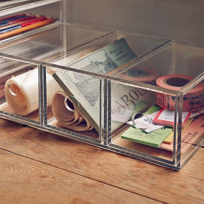 Muji Acrylic 3-Drawer Storage Box, 8.7 cm Width x 17 cm Depth x 25.2 cm Height - Image 10