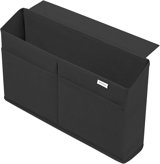 2 Pack Desk Side Hanging Organizer, Adhesive Storage Bag with Pockets for Magazine Ipad Notebook, for End Tables Home Office Desks Computer Workstations Dressing Table, Black - Image 7