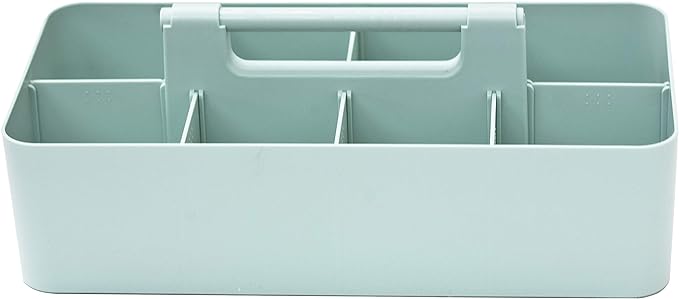-Large Portable Caddy, DIY Dividers, 8 Compartments, School Office Supplies Home Business Organizer,Portable Basket with Handle Storage Organizer Modern Made in USA (6 PACK, Mint) - Image 5