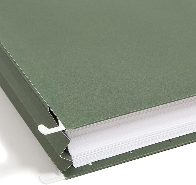 Smead Hanging File Pocket with Full-Height Gusset, 1-3/4" Expansion, Letter Size, Standard Green, 25 per Box (64218) - Image 3