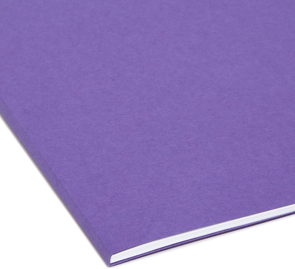 Smead Interior File Folder, 1/3-Cut Tab, Letter Size, Purple, 100 per Box, Expandable File Folders for Filing Cabinet |(Pack of 5) - Image 5