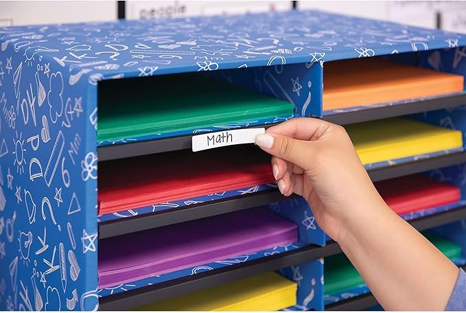 Bankers Box 10-Compartment Mail Sorter, 19.5" x 12.375", Blue | Turn paper piles into organized workflows with durable compartments that keep mail, forms, and projects easy to find. - Image 6