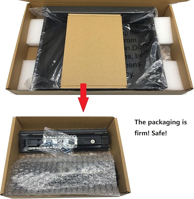 Under Desk Mounted Sliding Pull-out Drawer, W 15.3" x D 8.8" | Storage Organizer for Sit Stand Workstation, Metal, Black (Medium) - Image 5