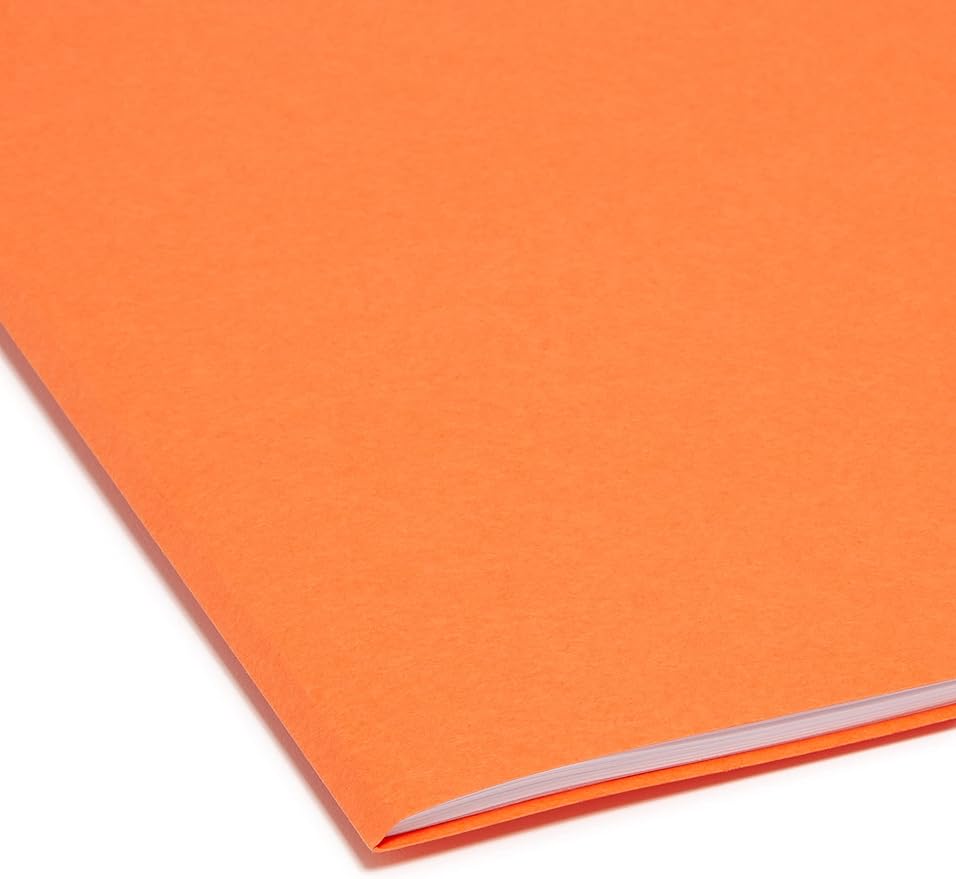 Smead File Folder, Reinforced Straight-Cut Tab, Letter Size, Orange, 100 per Box (12510) - Image 5