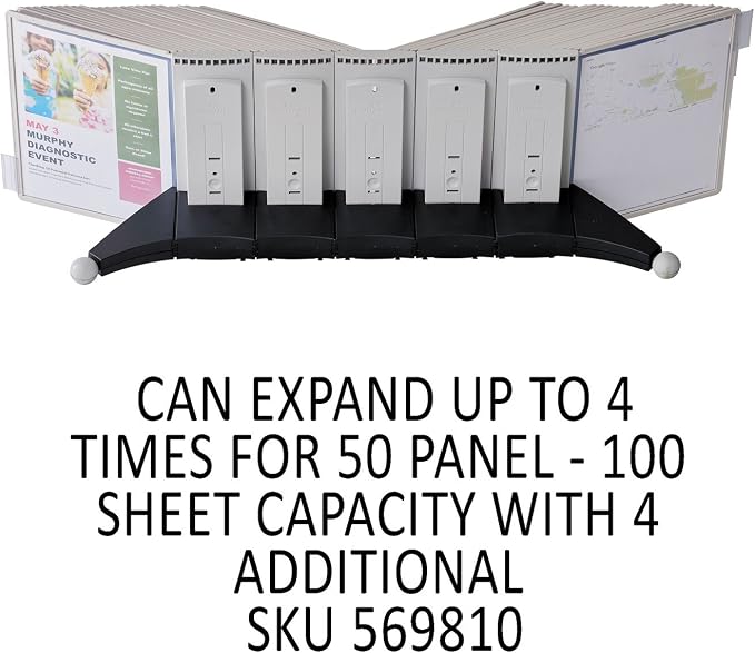 Durable Desktop Reference System with 10 Double-Sided Panels - Letter-Size 8.5" x 11" Inches - Gray SHERPA Design - Desk Reference Organizer - Image 5
