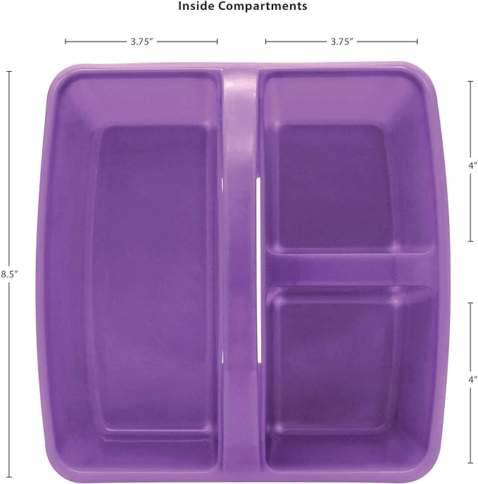 Teacher Created Resources Assorted Primary Colors Portable Plastic Storage Caddy 6-Pack for Classrooms, Kids Room, and Office Organization, (Blue, Green, Orange, Purple, Red and Yellow) 3 Compartment - Image 3