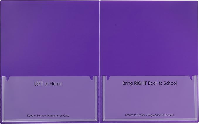 C-Line Classroom Connector School-to-Home Folders, Purple, 25 per Box (32009) (Pack of 6) - Image 2