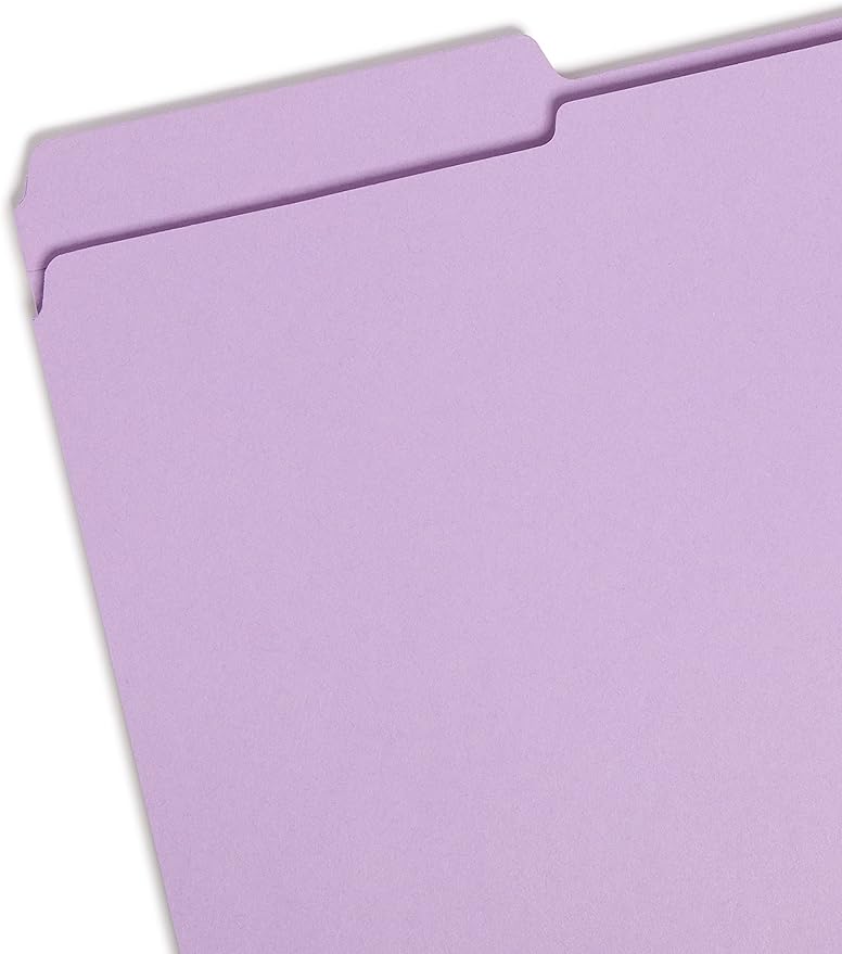 Smead File Folder, Reinforced 1/3-Cut Tab, Legal Size, Lavender, 100 per Box (17434) - Image 2