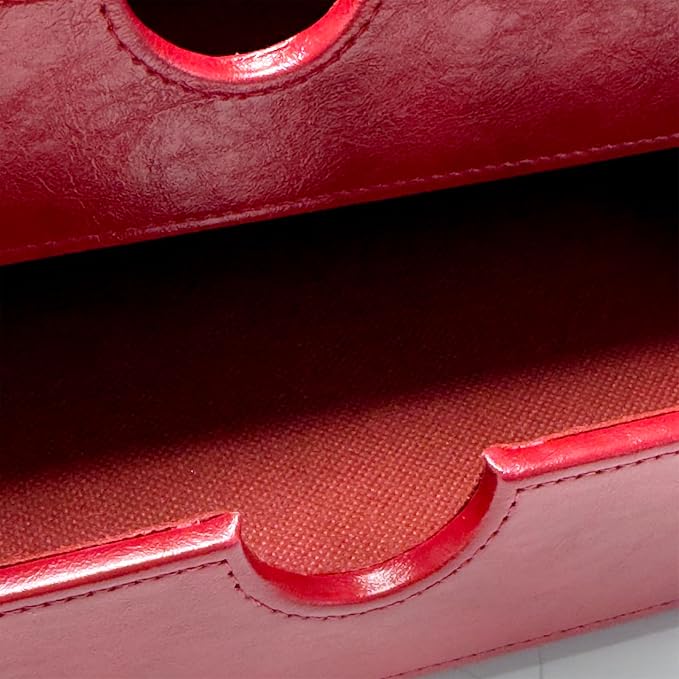 UnionBasic Document Organizer, 3-Drawer File Cabinet Document Storage Box, Office Desktop Filing Organizer, Burgundy - Image 6