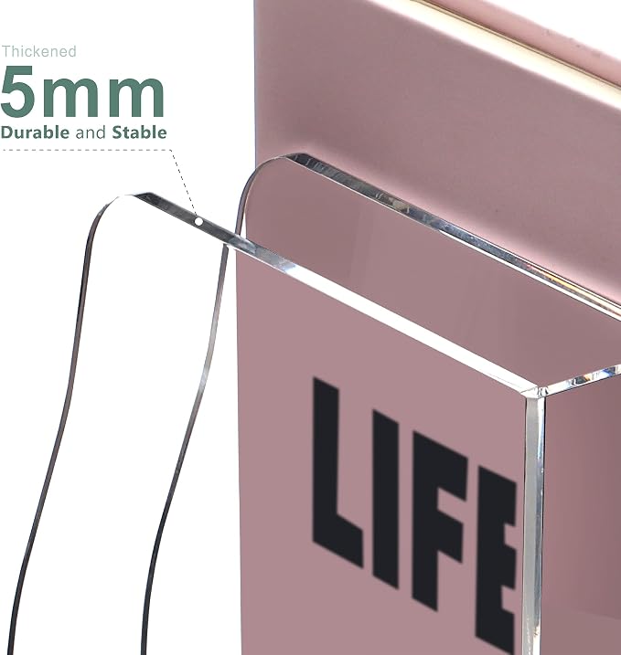 SANRUI Acrylic Magazine File Holder, 6 Vertical Compartments Desk Document Sorter Organizer, Clear Folder Rack Binder Bookstore Workspace Sorters for Office Accessories Organization Storage - Image 7