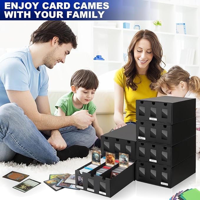 AOBOPLE Card Storage Box,18000+ Cardboard Card Boxes with 72 Card Dividers,Labels and Tape,Bulk Card Storage for MTG TCG PTCG Commander Display - Image 6