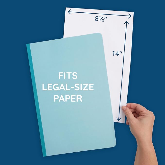 Blue Summit Supplies 30 Light Blue Classification Folders, 2 Divider, Legal | Heavy duty 25pt pressboard, 2 dividers, 6 partitions, 2 in expansion, 2 prong, legal charts, law client files - Image 2