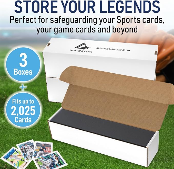 Premium Trading Card Box Storage For Sports, Baseball, Football, Basketball, MTG & TCG Collector | Baseball Card Storage Boxes & Organizer For Magic Sorter Bulk. Sports Holder For Collection. - Image 2