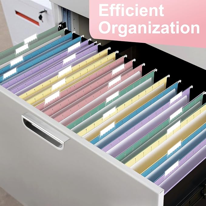 Hanging File Folders, 70 Pack Letter Size Hanging File folders with 1/5-cut Tabs, Stay Organized for Your Home and Office Bulk File, Documents and Paper, Macaron 10 Colors - Image 4