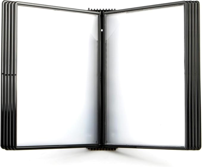 Tarifold Wall Mount Reference System, 10 Pockets, Easy-Load Design, Black | 10 Double-Sided Polypropylene Pockets, Holds 20 Letter-Size Sheets, Sturdy Wall-Mount Bracket, Quick and Easy to Install - Image 7